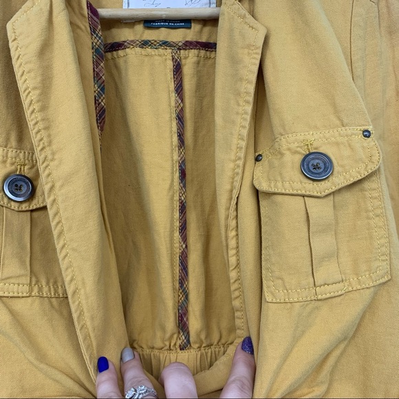 Cartonnier Yellow Nepal Safari Utility Jacket SZ 4 - Picture 7 of 14